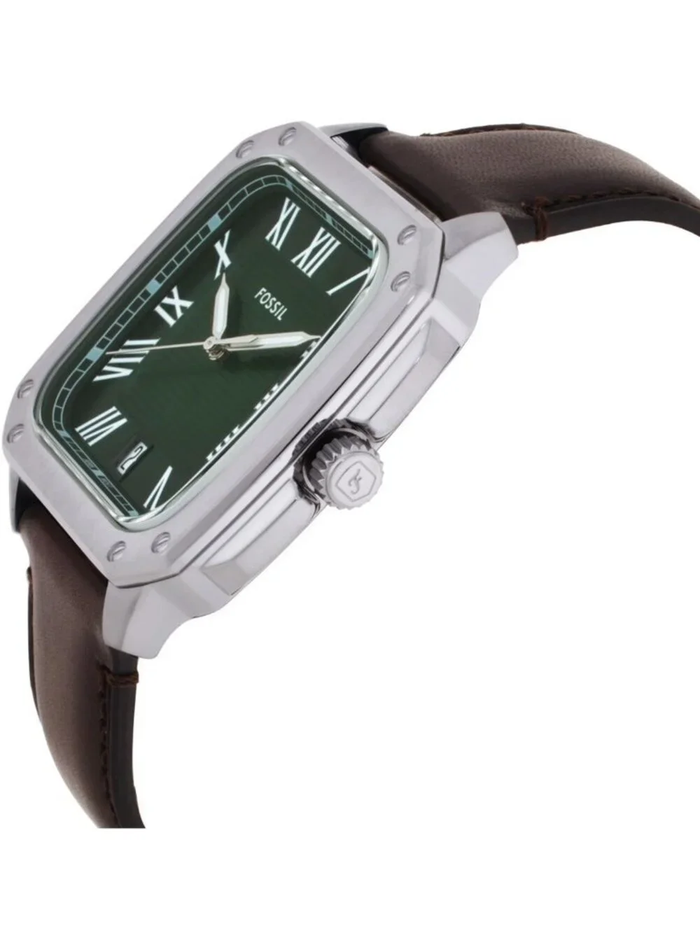 NWT Fossil Crosby Quartz Green Dial Men's Watch